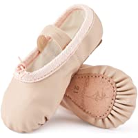 Zapatillas de Danza Cuero Zapatos de Ballet y Gimnasia Baile para Niña y Mujer